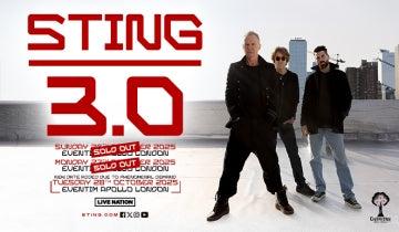Third & final date confirmed at London's Eventim Apollo in October...