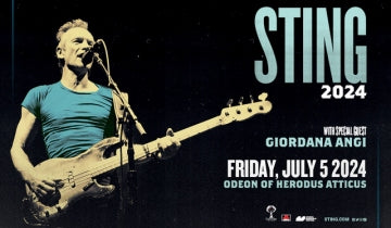 Sting returns to the Odeon of Herodus Atticus in Athens, 5 July 2024 - tickets on sale 2 April...