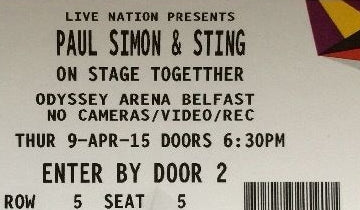 Sting and Paul Simon in concert is a truly special night in the company of legends...