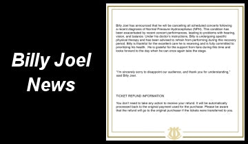 Billy Joel News...