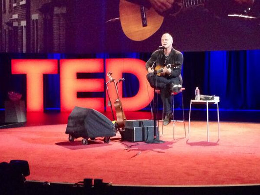 Sting tells TED audience of the only way he could overcome writer's block...