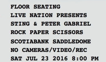 Peter Gabriel and Sting combine for a magical night of music in Calgary...