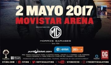 New Show in Santiago Announced at Movistar Arena on 2 May 2017...