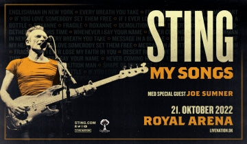 Sting adds new My Songs date in Copenhagen 21 October...