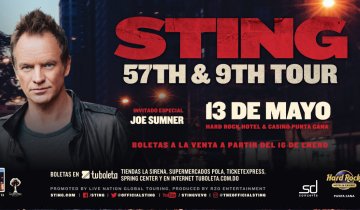 New show in Punta Cana, Dominican Republic announced for 13 May 2017...