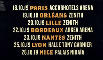 New dates in France confirmed...