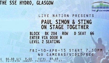 Paul Simon & Sting at SSE Hydro, Glasgow...