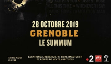 Sting: My Songs - New show confirmed on 28 October in Grenoble...