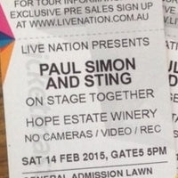Sting & Paul Simon at Hope Estate...