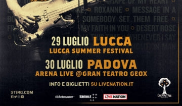 Sting confirms two dates in Italy in July 2019...