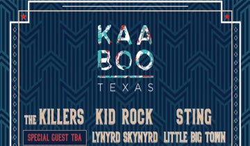 Sting to appear at KAABOO Texas Festival, Arlington TX, 10-12 May...