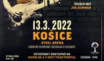 Sting's performance in Kosice rescheduled to March 2022...