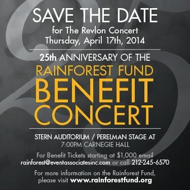 Rainforest Fund benefit concert celebrates 25th anniversary with Sting and Trudie Styler, performances by Paul Simon, James Taylor, Stephen Stills...