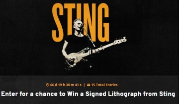 Win a Lithograph signed by Sting in Tunespeak's contest...