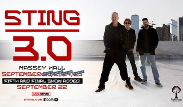 Fifth and Final 'STING 3.0' show added in Toronto on September 22...
