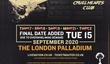 Sixth and Final 'My Songs' London show added on 15 September...