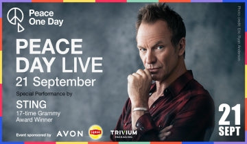 Proud to be supporting Peace Day on 21 September...