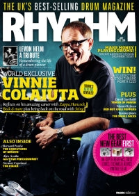 The July issue of Rhythm features a world-exclusive interview with Vinnie Colauita who reflects on his amazing career with Zappa, Hancock, Beck and more plus being back on the road with Sting...