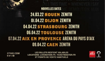 Additional My Songs date confirmed in France, 24 March 2022...