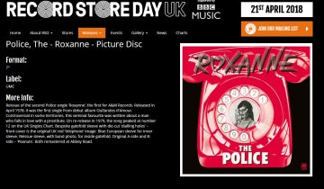 Roxanne 7" reissue set for Record Store Day 2018 release...