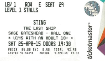 Sting thrills Sage Gateshead with The Last Ship performances...