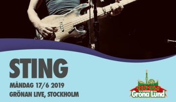Sting to play at Grona Lund, Stockholm in June 2019...