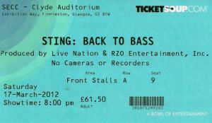 Bringing his Back To Bass tour to the intimate Clyde Auditorium, international megastar Sting celebrates 25 years without The Police in style...