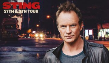 Sting 57th & 9th Tour - August 30 at SPAC. Lawn Tickets Now Available...