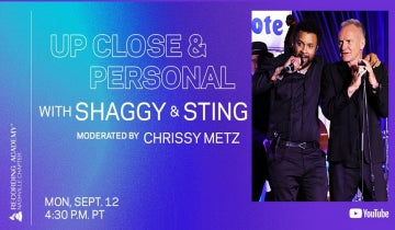 Sting & Shaggy Up Close & Personal Livestream tonight...