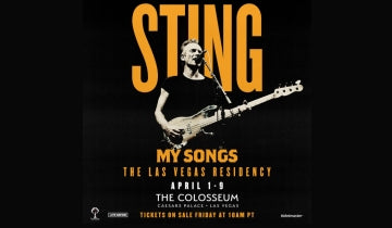 Sting extends critically-acclaimed Las Vegas Residency 'My Songs' at the Colesseum at Caesers Palace with new dates April 1-9 2023...