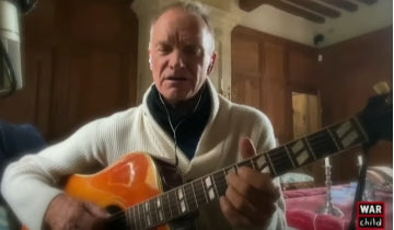 Sting performs at War Child's RISE TOGETHER event...