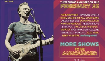 Sting returns to Wolf Trap in Vienna, Virginia this summer...
