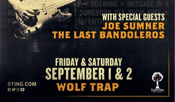 Sting confirms two shows at Wolf Trap in September...