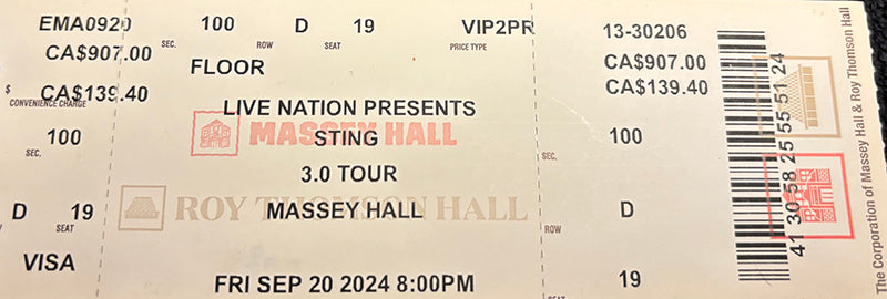 Ticket courtesy of Jim and Tracey Campbell